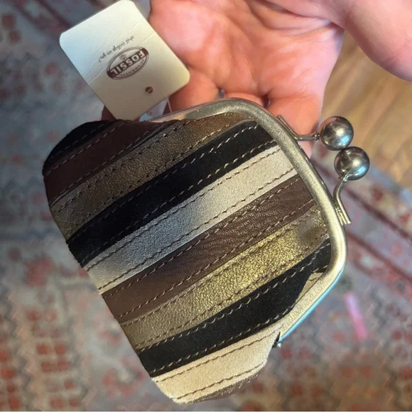 Fossil Striped Coin Purse - Picture 1 of 3